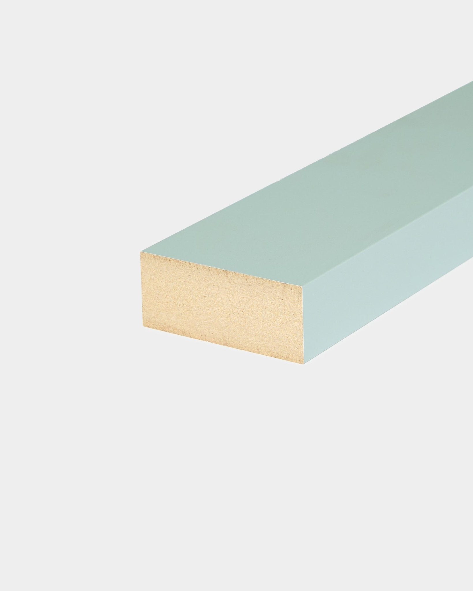 Lamella terminale WoodUpp / Cloud, 6,7 cm, Pannello acustico rettangolare azzurro chiaro con cornice in MDF, pensata per Akupanel o per il montaggio a parete.