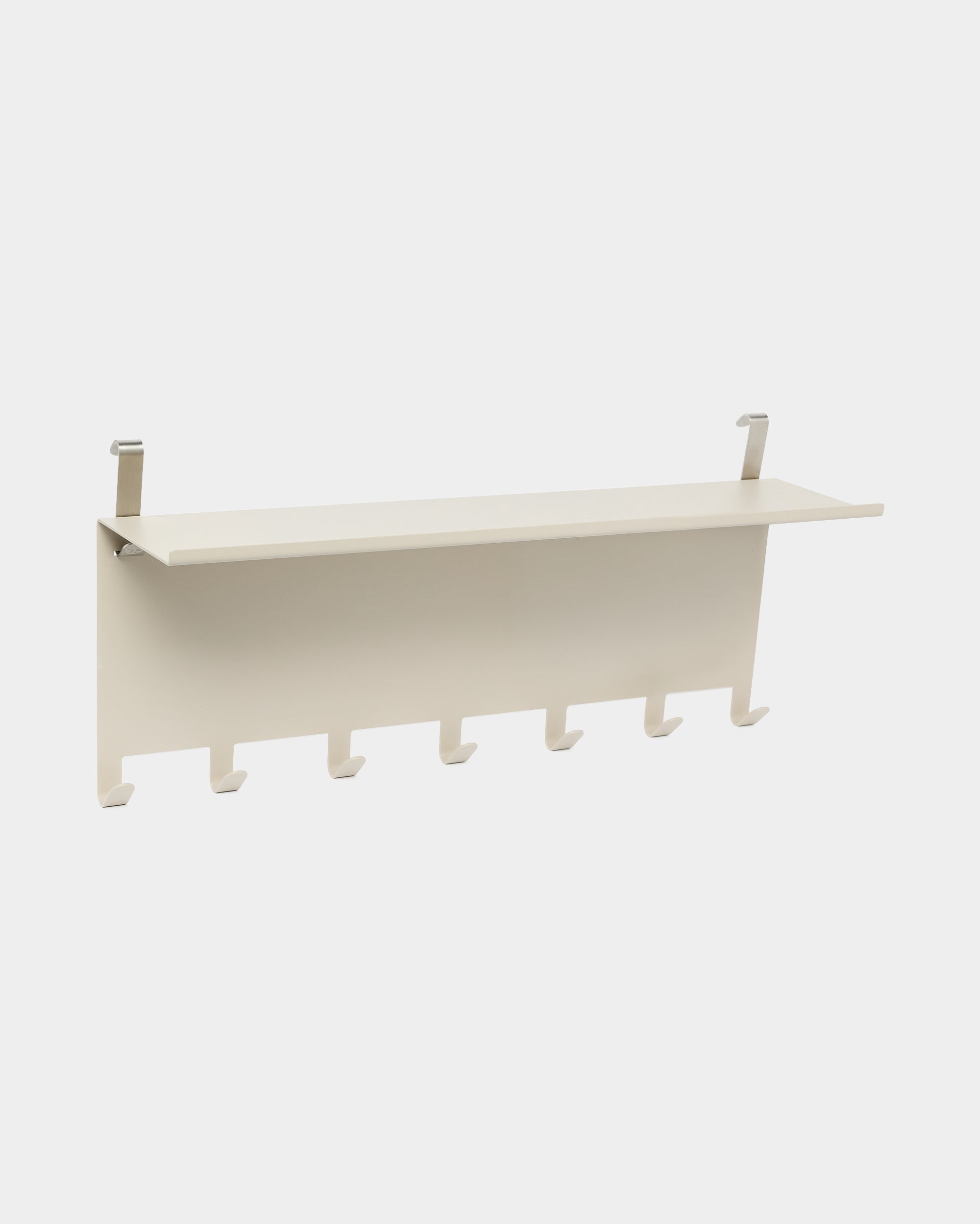 Appendiabiti WoodUpp Nell BM1 in beige, in stile nordico, con cinque ganci e due staffe, 63,5 x 24 cm, pensato per completare i pannelli acustici Akupanel.