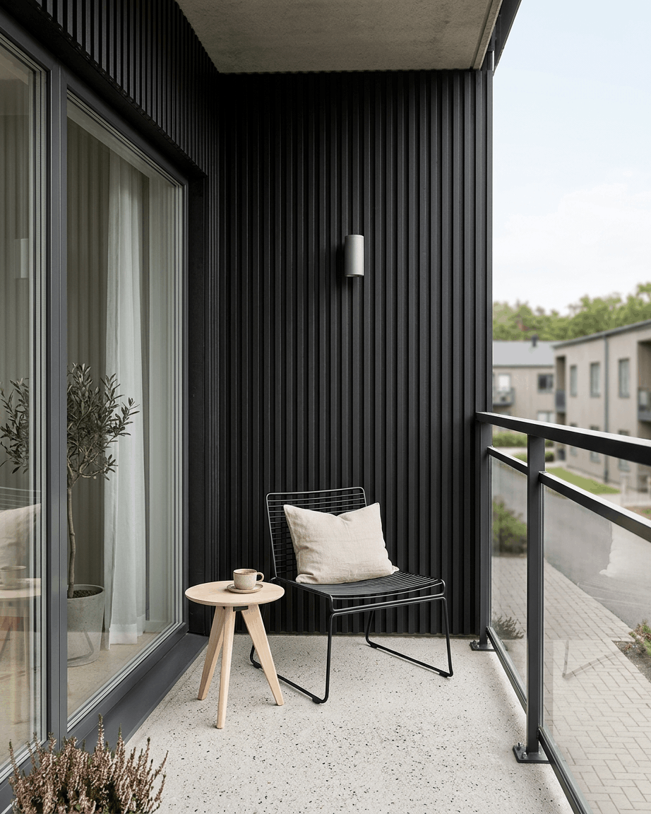 Aluwood | Outdoor Panel / Alu, Black, 240 x 45,1 cm 